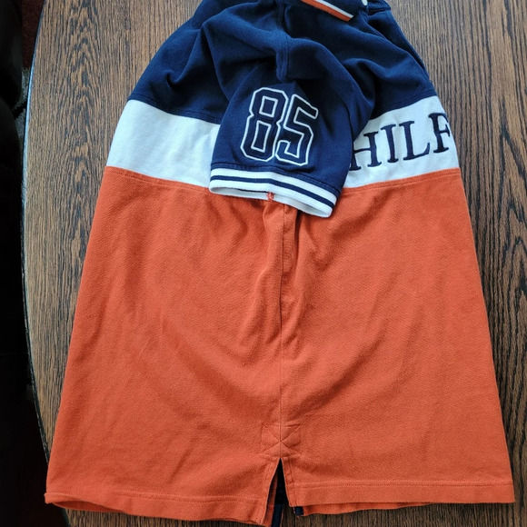 Tommy Hilfiger Navy Orange Embroidered Custom Fit Polo Shirt Size Men's Small - Picture 5 of 8